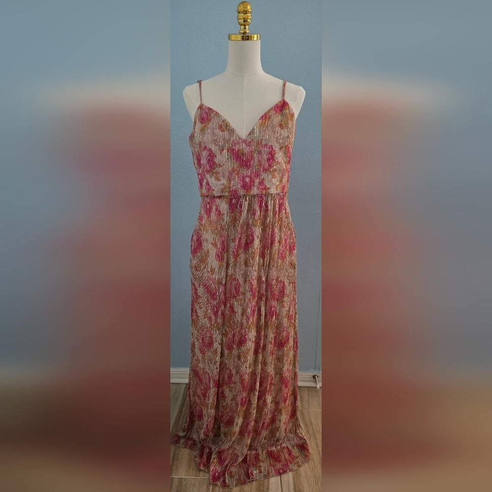 Dress the Population Pink and Gold Chrissy Gown